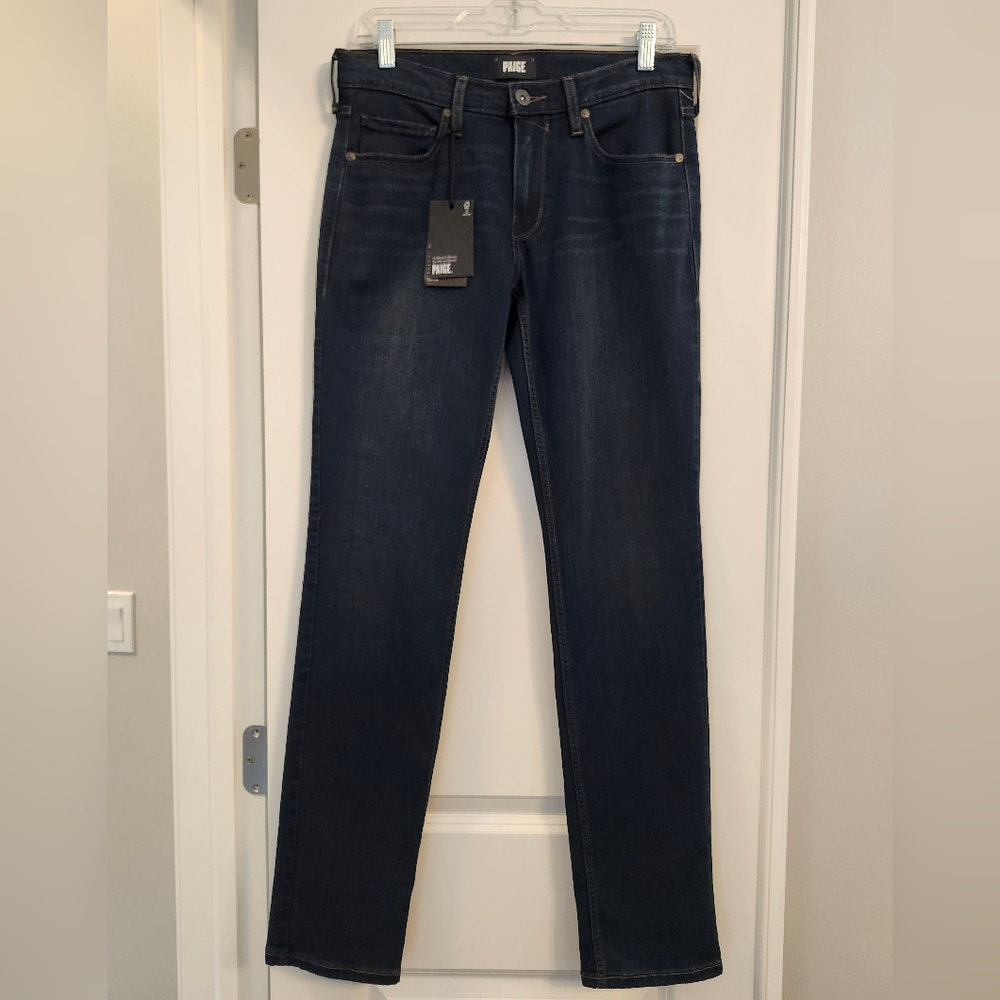 PAIGE Lennox Midnight Blue Straight Jeans